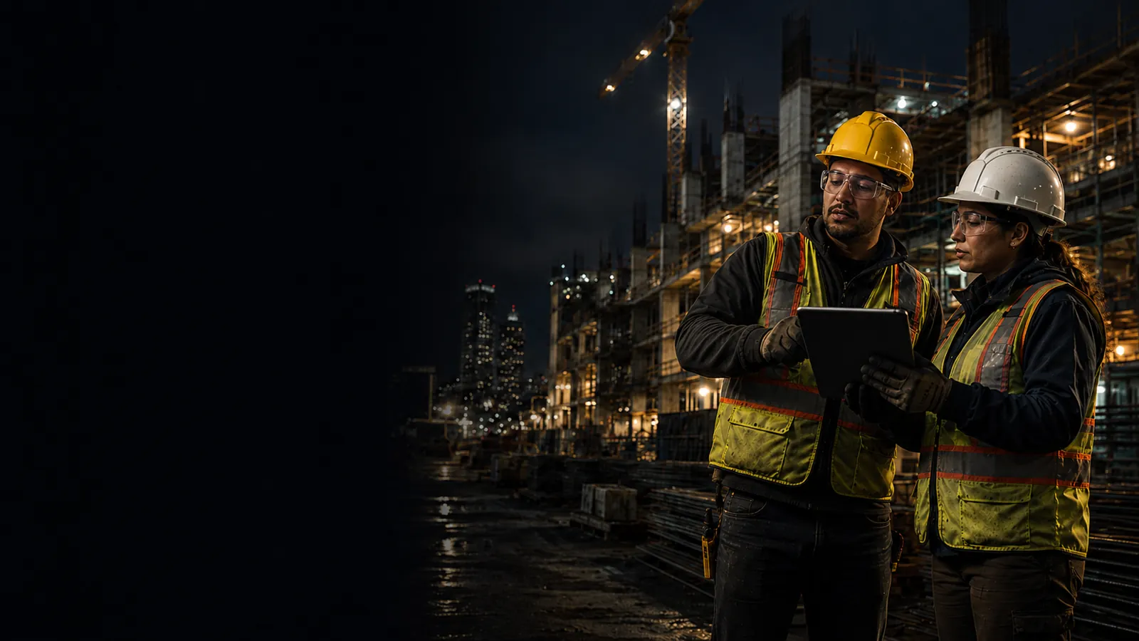 Equipo de prevención de riesgos usando Clodi en una obra de construcción