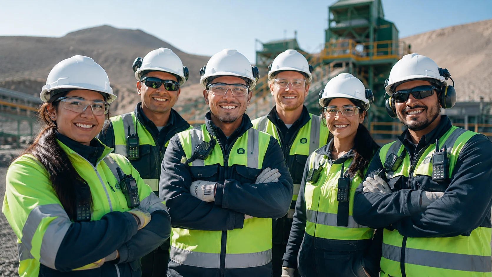 Equipo HSE controlando la operación en terreno con Clodi